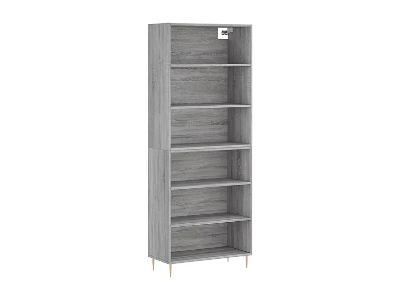 Aparador cómoda cómoda armario mueble organizador cocina salón salón 69,5 x 32,5 x 180 cm madera contrachapada gris 02_0031995
