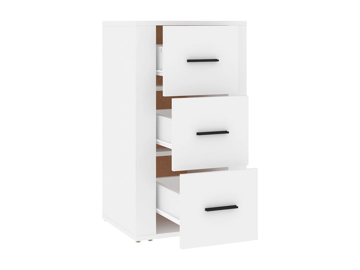 Buffet aparador cômoda armário unidade de armazenamento organizador cozinha sala sala 40 x 33 x 70 cm madeira trabalhada branca 02_0030295