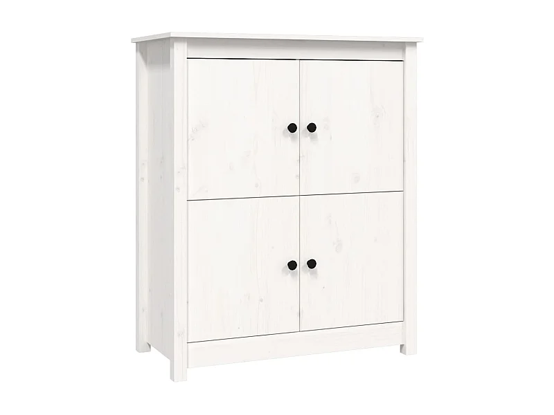 Aparador buffet cómoda armario unidad de almacenamiento organizador cocina salón salón 83 x 41,5 x 100 cm madera maciza de pino blanco 02_0030522