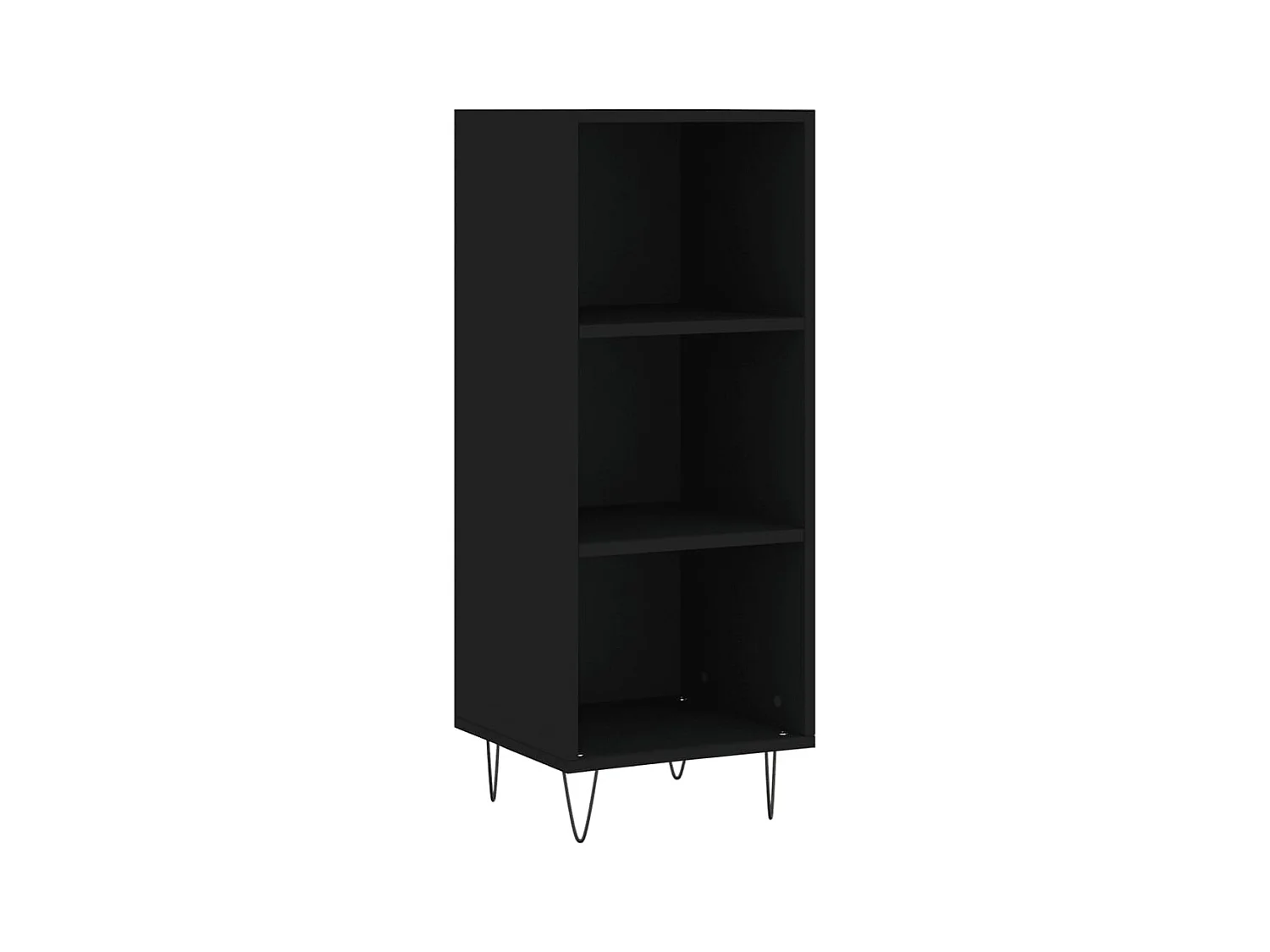 Buffet aparador cômoda armário unidade de armazenamento organizador cozinha sala de estar 34,5 x 32,5 x 90 cm madeira trabalhada preta 02_0035872