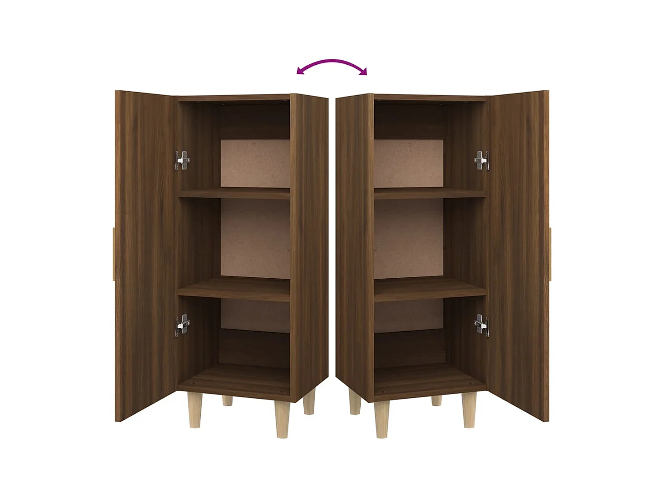 Aparador buffet cómoda mueble mueble de almacenaje organizador cocina salón salón 34,5 x 34 x 90 cm madera contrachapada marrón 02_0031211