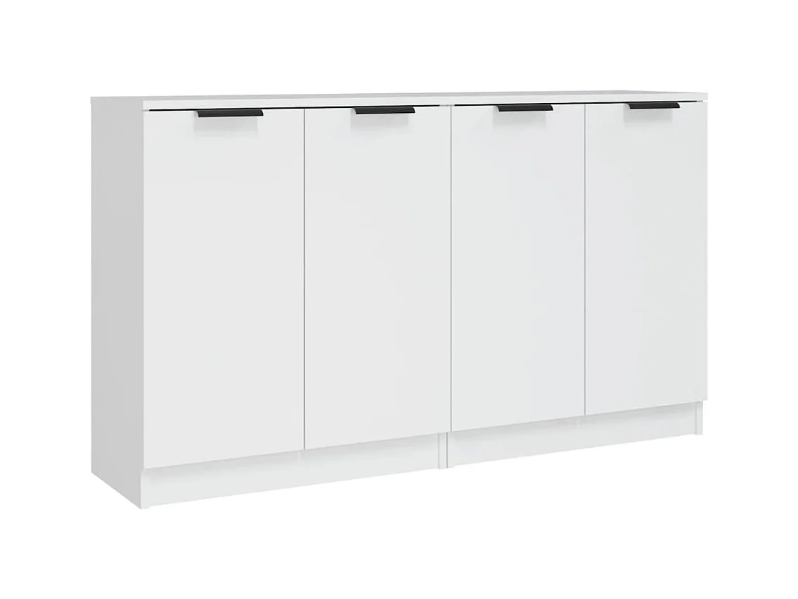 Credenza buffet cassettiera mobile contenitore organizer cucina soggiorno soggiorni set da 2 60 x 30 x 70 cm legno composito bianco 02_0036668