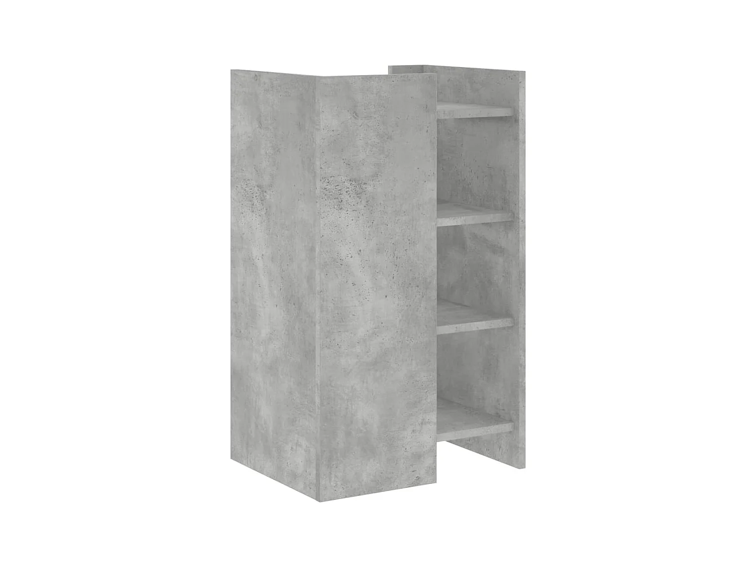 Buffet aparador cômoda armário unidade de armazenamento organizador cozinha sala de estar 45 x 35 x 75 cm madeira trabalhada cinza 02_0031939