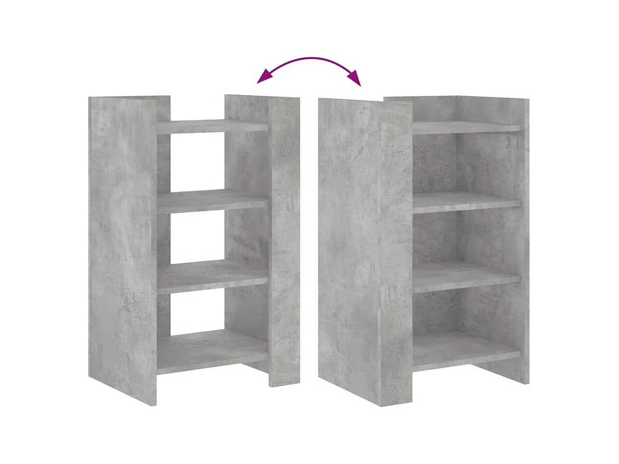 Buffet aparador cômoda armário unidade de armazenamento organizador cozinha sala de estar 45 x 35 x 75 cm madeira trabalhada cinza 02_0031939