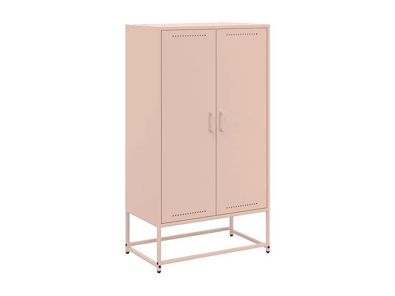 Credenza buffet cassettiera mobile contenitore organizer cucina soggiorno soggiorno alto 68,5 x 38,5 x 123,5 cm acciaio Rosa 02_0035160