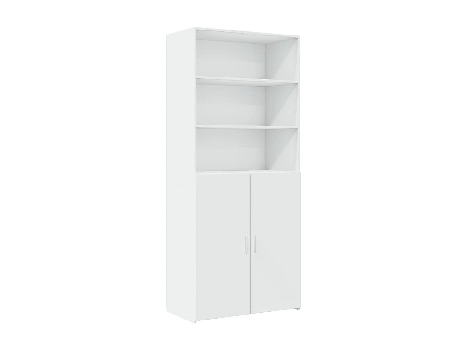Aparador cômoda armário armário organizador cozinha sala sala alto 80 x 42,5 x 249 cm madeira trabalhada branca 02_0032777