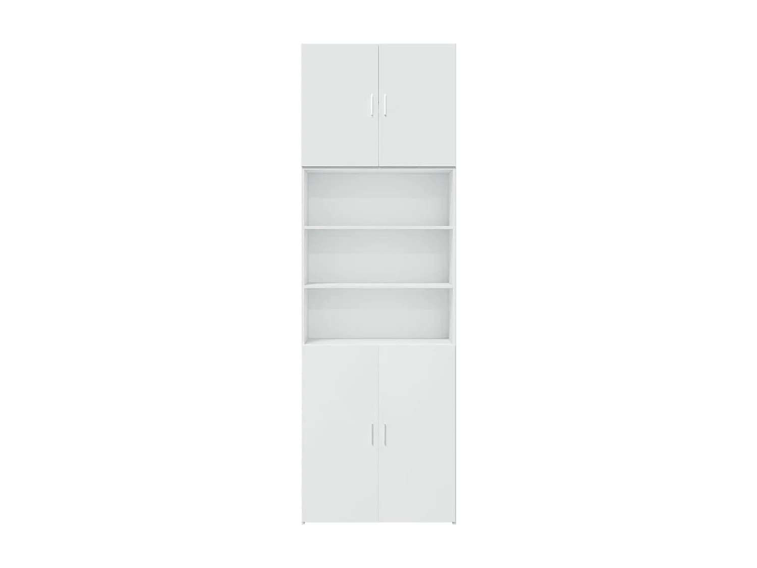 Aparador cômoda armário armário organizador cozinha sala sala alto 80 x 42,5 x 249 cm madeira trabalhada branca 02_0032777