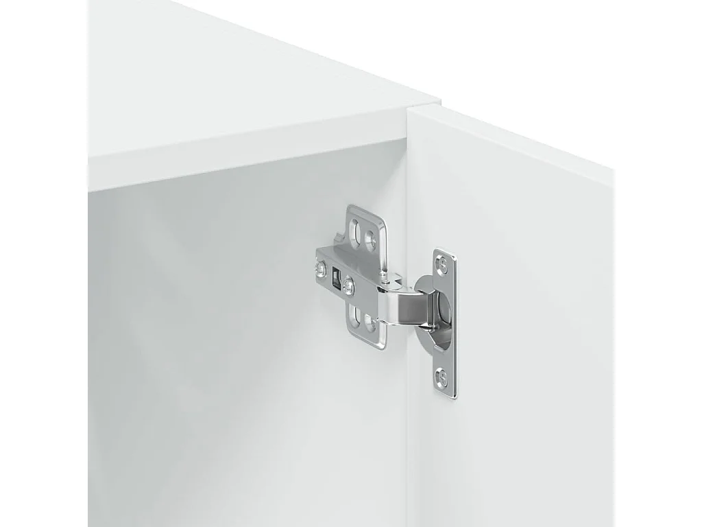 Aparador cômoda armário armário organizador cozinha sala sala alto 80 x 42,5 x 249 cm madeira trabalhada branca 02_0032777