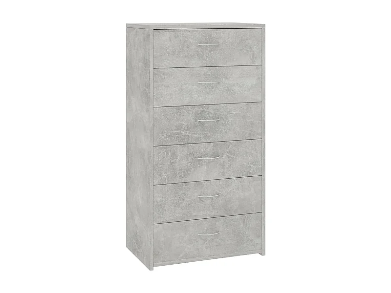 Credenza cassettiera mobile contenitore organizer cucina soggiorno soggiorno con 6 cassetti 50 x 34 x 96 cm MDF grigio 02_0029761