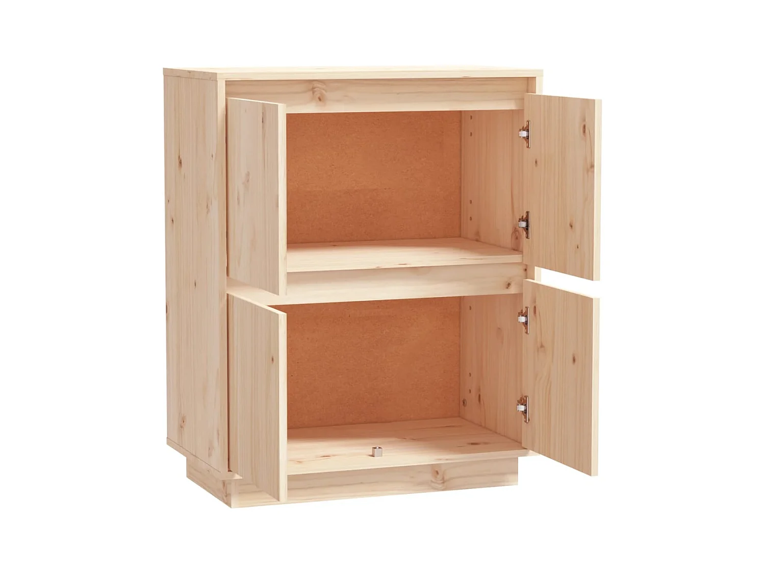 Aparador cômoda armário armário organizador cozinha sala sala 60 x 34 x 75 cm madeira maciça de pinho marrom 02_0029617