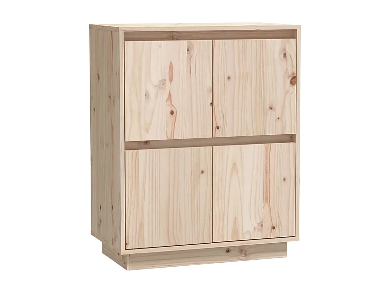 Credenza buffet cassettiera mobile contenitore organizer cucina soggiorno soggiorno 60 x 34 x 75 cm legno di pino massiccio marrone 02_0029617