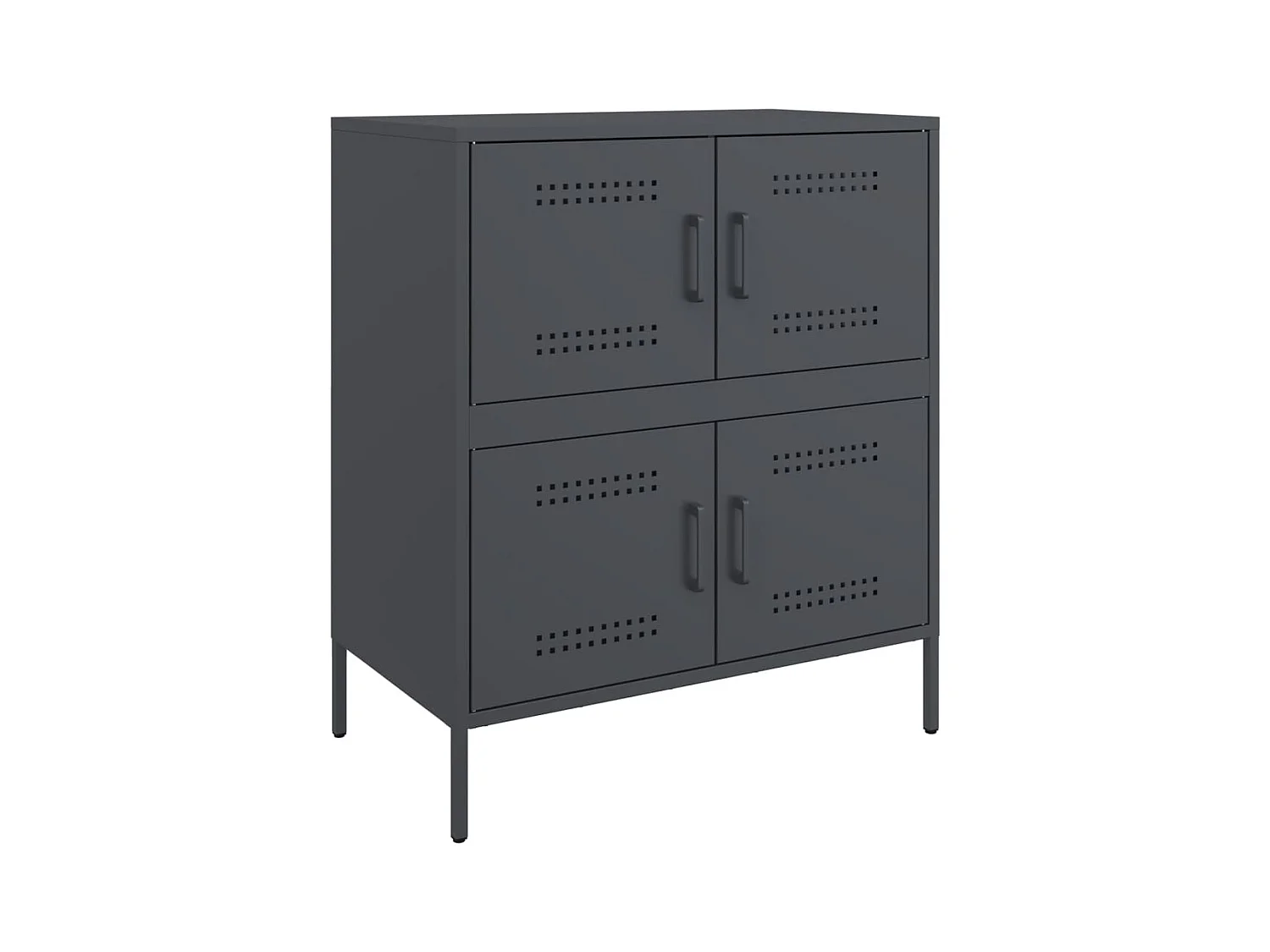 Credenza cassettiera armadio contenitore organizer cucina soggiorno soggiorno 68 x 39 x 79 cm acciaio antracite 02_0029706