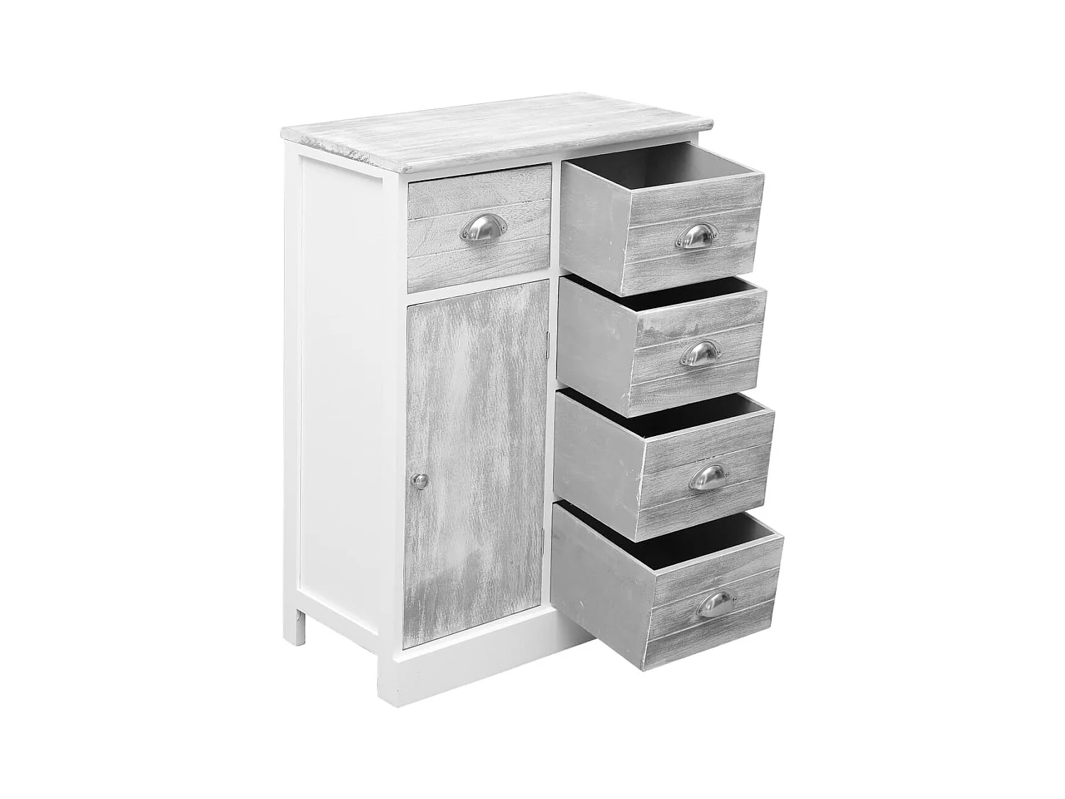 Aparador cômoda armário organizador de unidade cozinha sala sala com 10 gavetas 113 x 30 x 79 cm madeira cinza 02_0029721