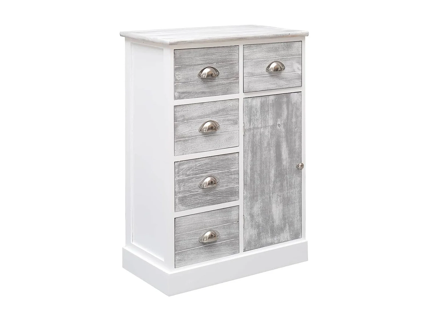 Aparador cómoda armario mueble organizador cocina salón salón con 10 cajones 113 x 30 x 79 cm madera gris 02_0029721