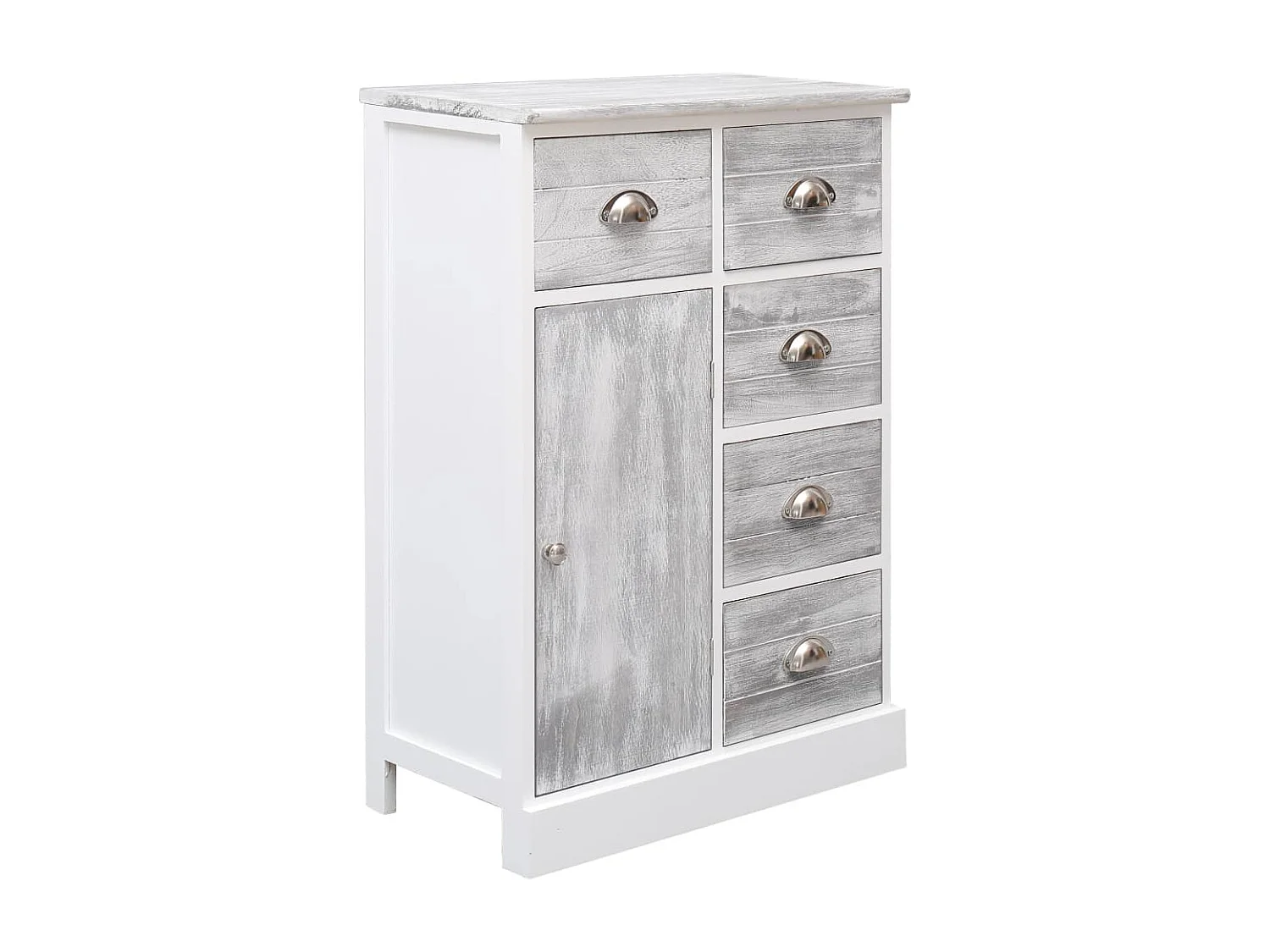 Aparador cómoda armario mueble organizador cocina salón salón con 10 cajones 113 x 30 x 79 cm madera gris 02_0029721