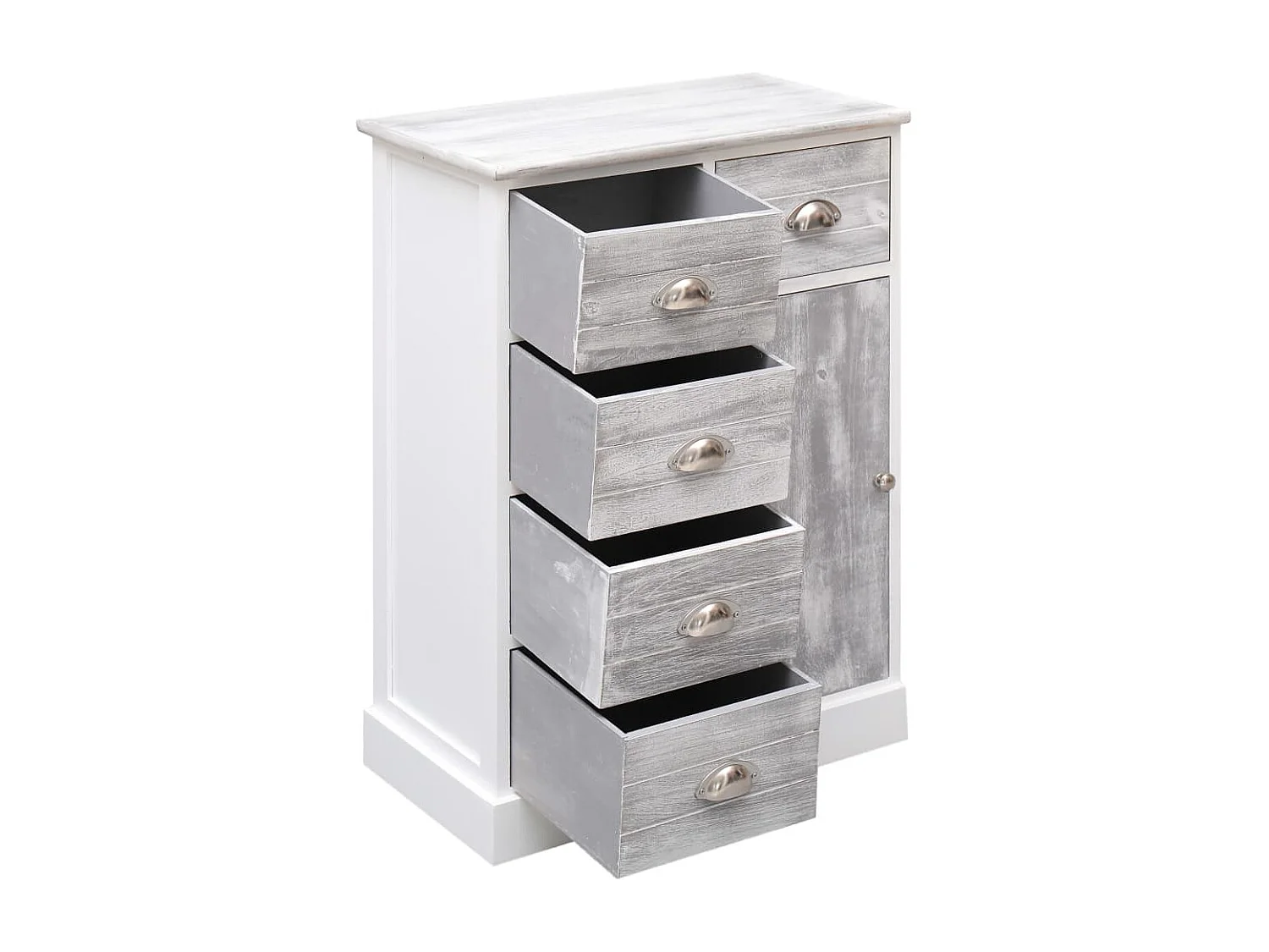 Aparador cómoda armario mueble organizador cocina salón salón con 10 cajones 113 x 30 x 79 cm madera gris 02_0029721