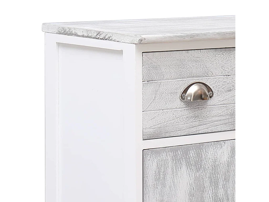 Aparador cómoda armario mueble organizador cocina salón salón con 10 cajones 113 x 30 x 79 cm madera gris 02_0029721