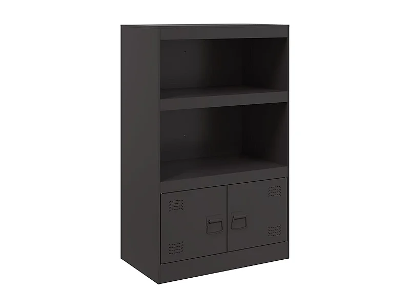Aparador buffet cômoda armário organizador cozinha sala sala 67 x 39 x 107 cm aço preto 02_0036010