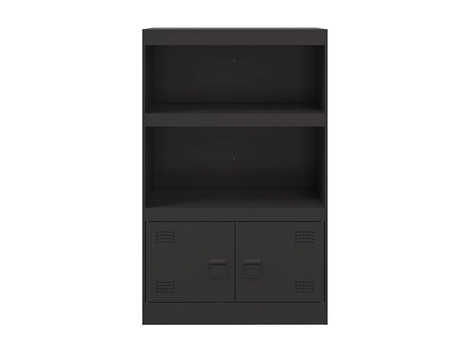 Credenza buffet cassettiera mobile contenitore organizer cucina soggiorno soggiorno 67 x 39 x 107 cm acciaio nero 02_0036010