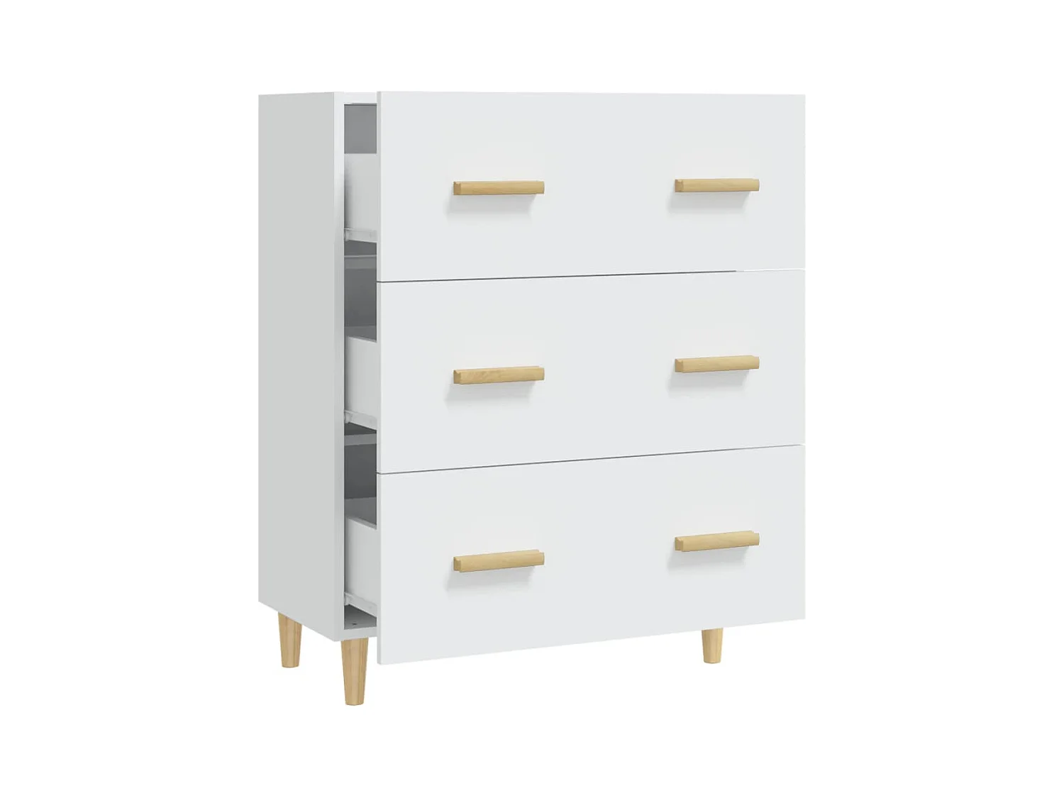 Credenza buffet cassettiera mobile contenitore organizer cucina soggiorno soggiorno 70 x 34 x 90 cm derivati ​​del legno bianco 02_0030484
