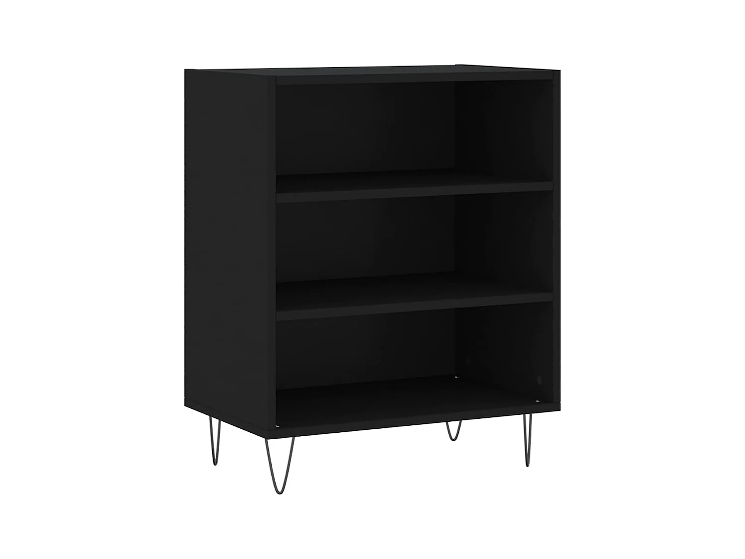 Aparador buffet cómoda mueble almacenaje organizador cocina salón salón 57 x 35 x 70 cm madera contrachapada negra 02_0035955