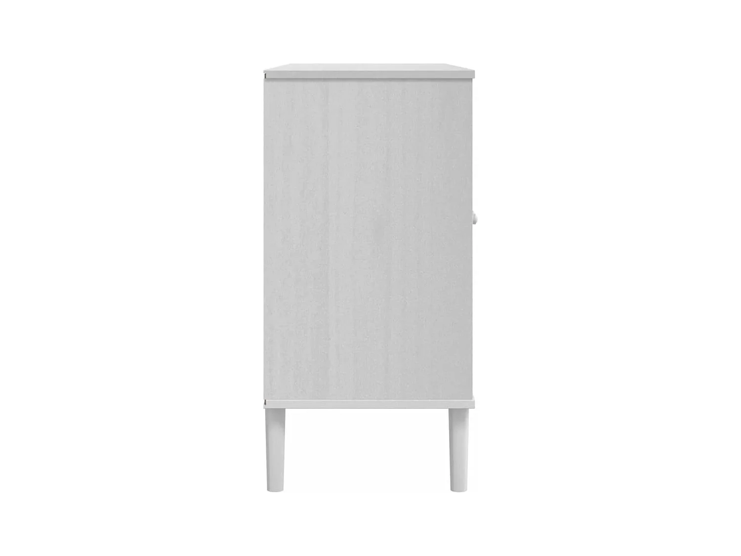 Credenza buffet cassettiera mobile contenitore organizer cucina soggiorno soggiorno effetto rattan 112 x 40 x 80 cm legno massiccio di pino bianco 02_0036222