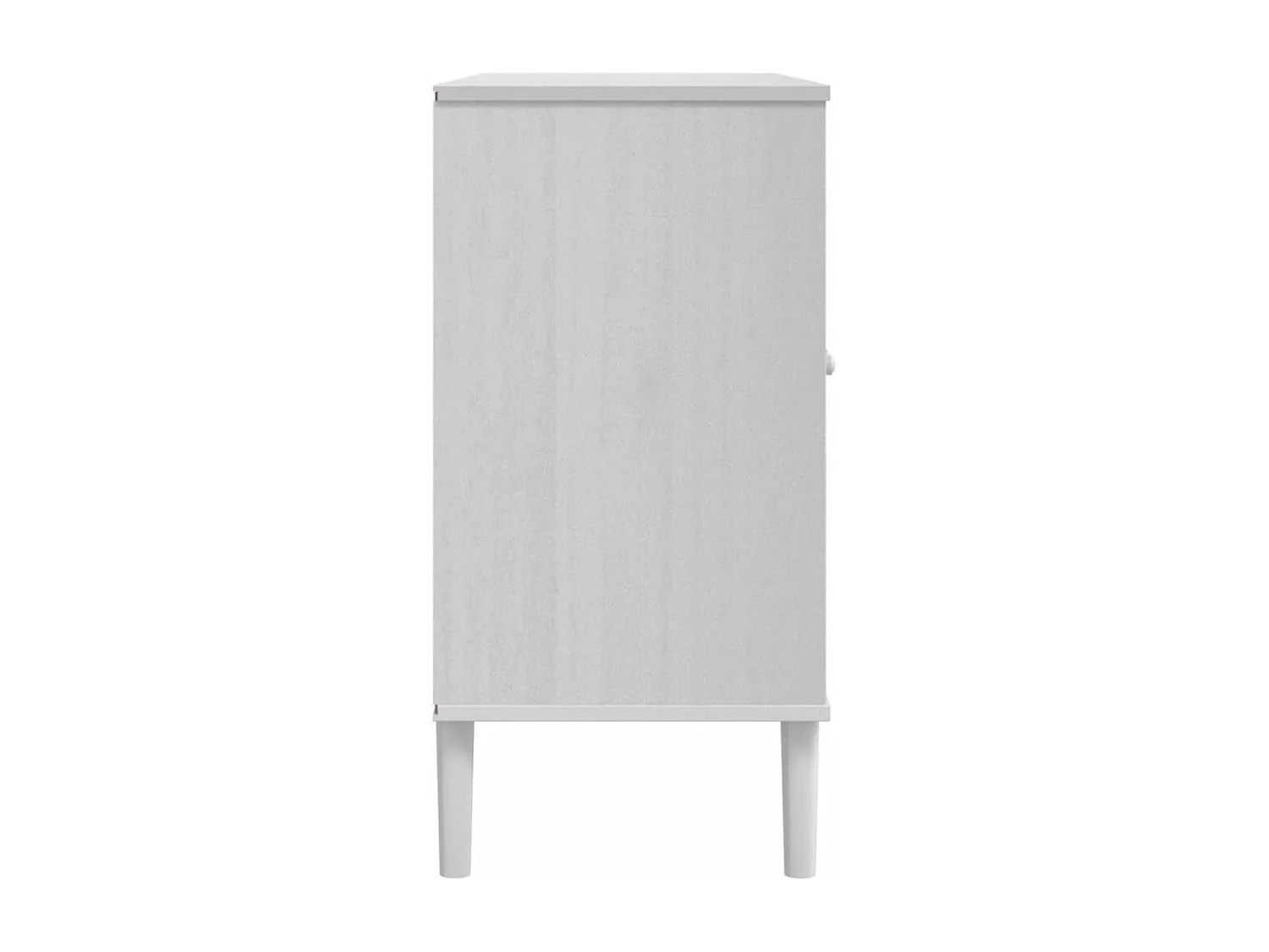 Buffet aparador cômoda armário unidade de armazenamento organizador cozinha sala de estar rattan look 112 x 40 x 80cm madeira maciça de pinho branco 02_0036222