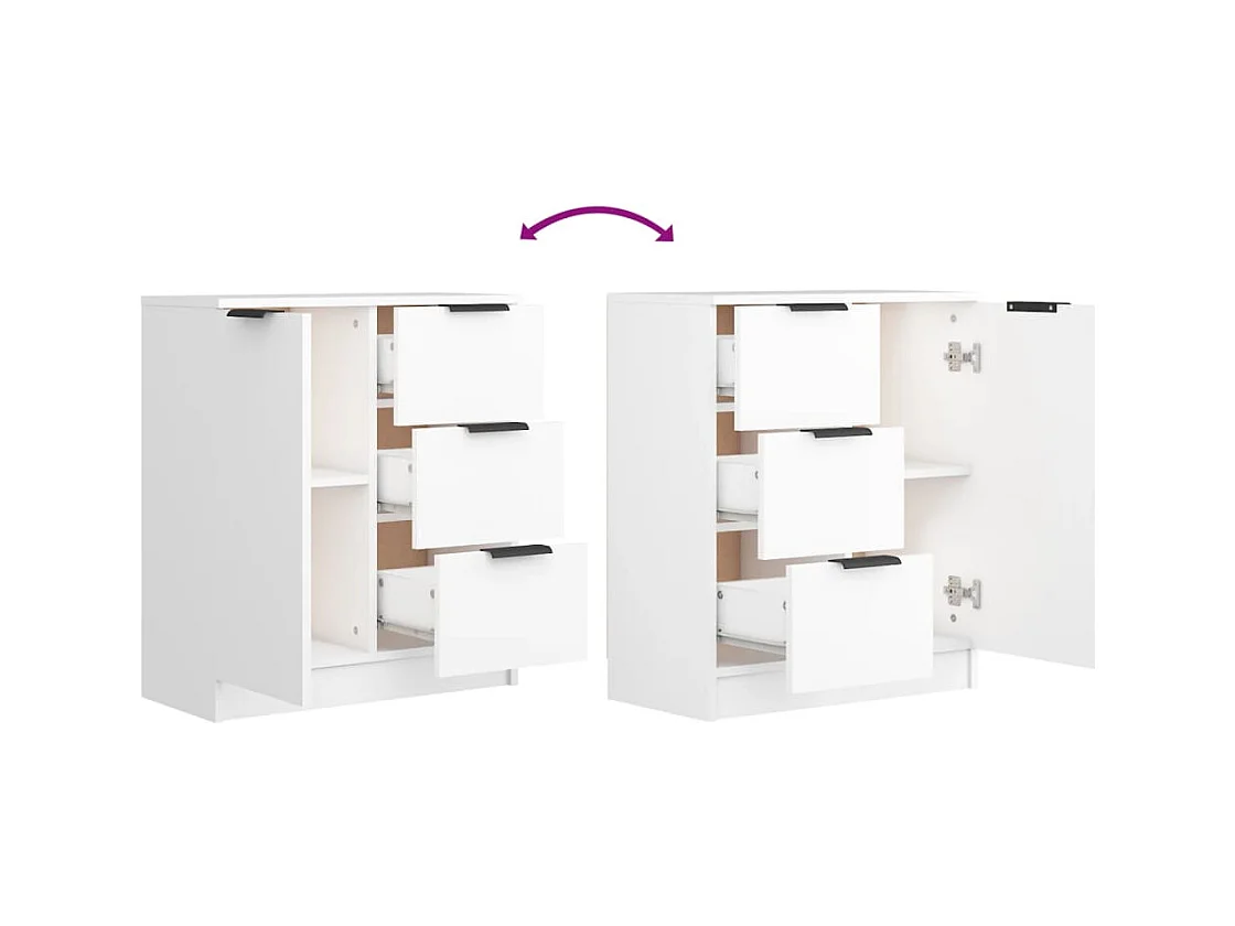 bahut commode armoire bois blanche 60 x 30 x 70 cm 02_0030328