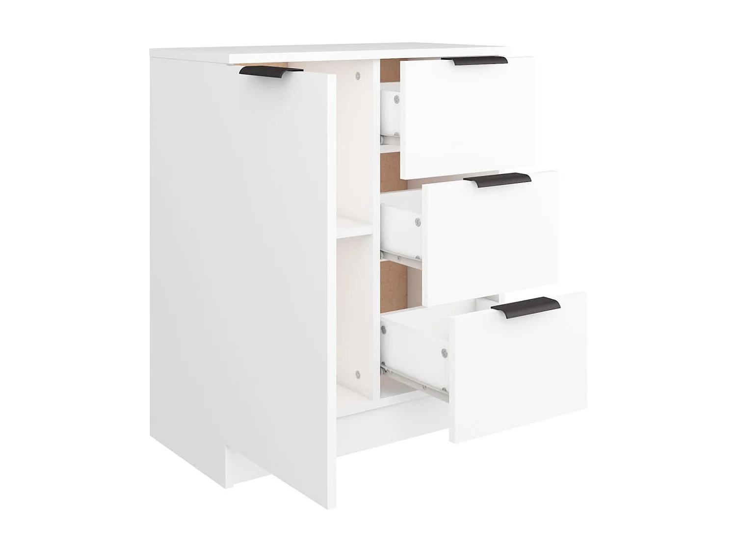 Aparador cómoda cómoda mueble mueble de almacenaje organizador cocina salón salón 60 x 30 x 70 cm madera contrachapada blanco 02_0030328