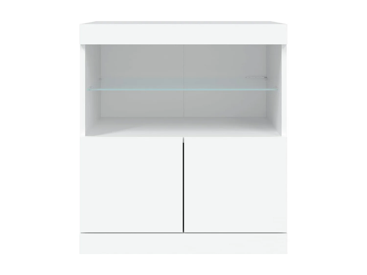 Aparador cômoda armário armário organizador cozinha sala sala com luzes LED 60 x 37 x 67 cm branco 02_0029857