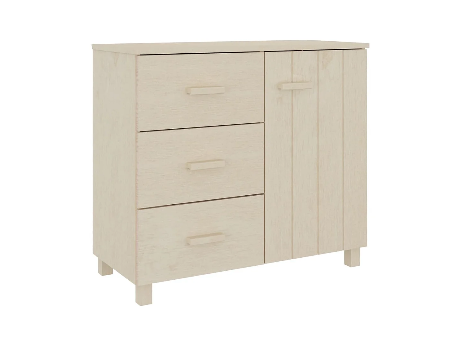 Credenza buffet cassettiera mobile contenitore organizer cucina soggiorno soggiorno 90 x 40 x 80 cm legno di pino massiccio marrone 02_0032181