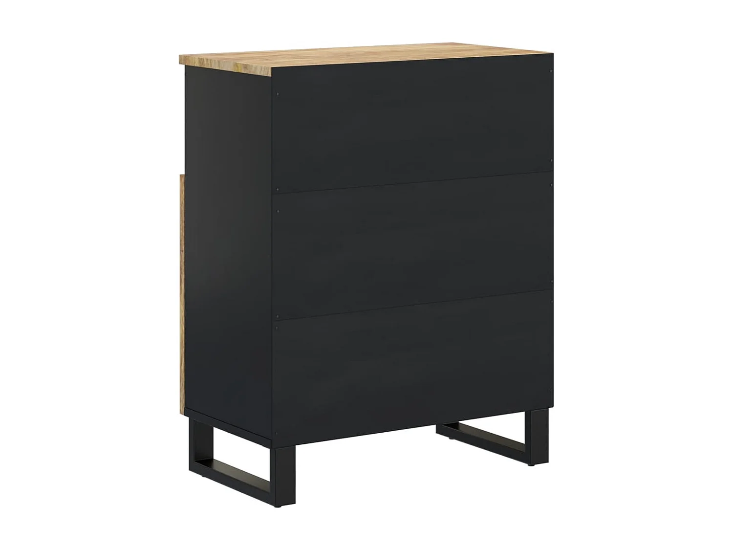 Credenza cassettiera mobile contenitore organizer cucina soggiorno soggiorno con 2 ante 60 x 33 x 75 cm legno massello di mango marrone 02_0029728