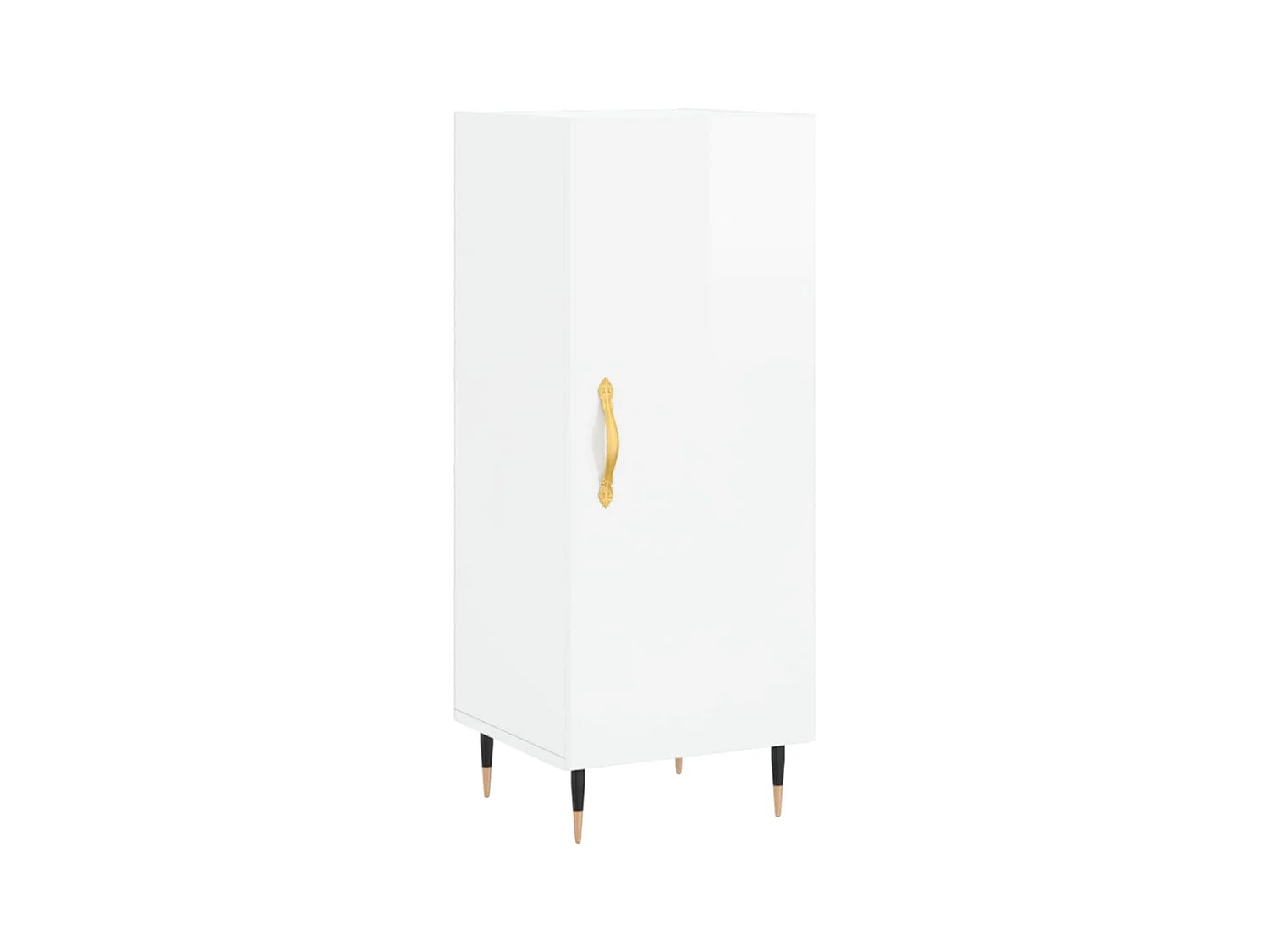 Credenza buffet cassettiera mobile contenitore organizer cucina soggiorno soggiorno lucido 34,5 x 34 x 180 cm pannelli compositi bianco 02_0032864