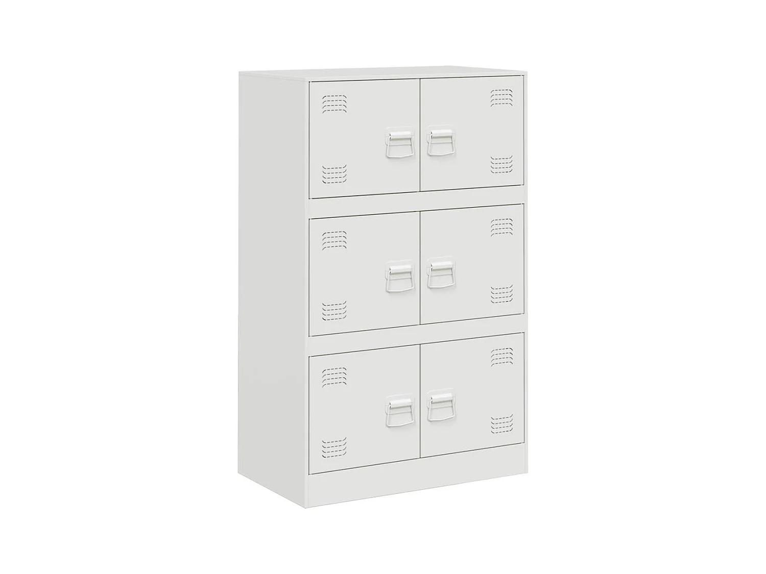 Aparador cômoda armário armário organizador cozinha sala sala 67 x 39 x 107 cm aço branco 02_0030385