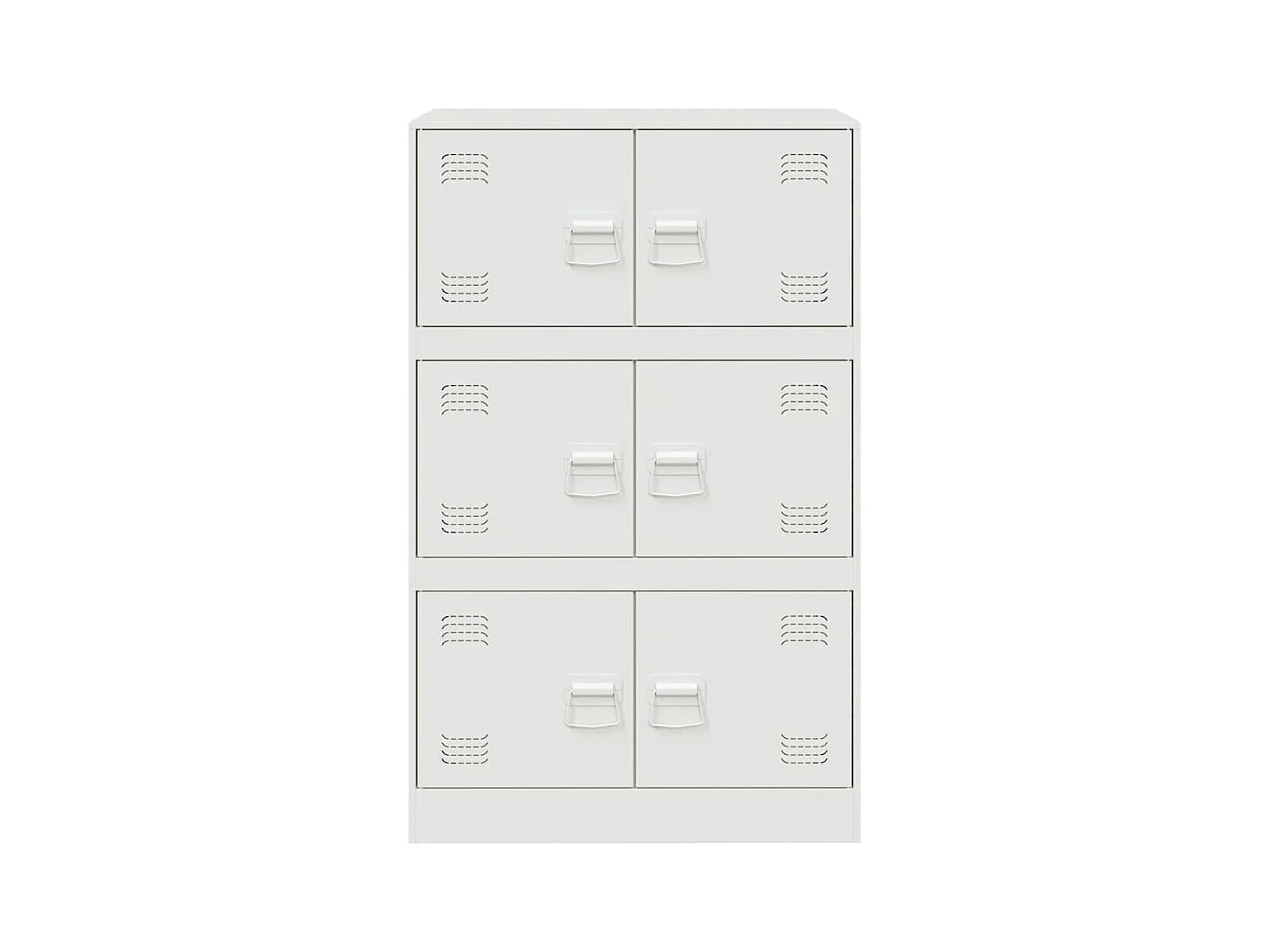 Aparador cômoda armário armário organizador cozinha sala sala 67 x 39 x 107 cm aço branco 02_0030385