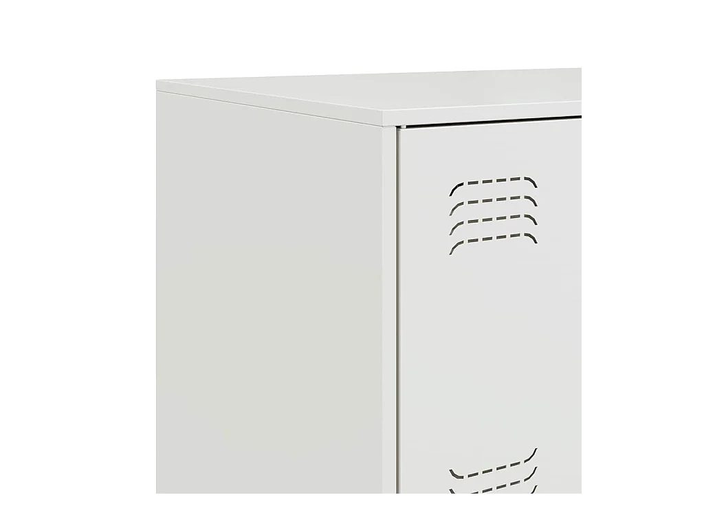 Aparador cômoda armário armário organizador cozinha sala sala 67 x 39 x 107 cm aço branco 02_0030385