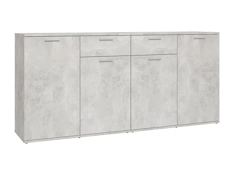 Aparador buffet cómoda mueble mueble de almacenaje organizador cocina salón salón 160 x 36 x 75 cm madera contrachapada gris 02_0031856