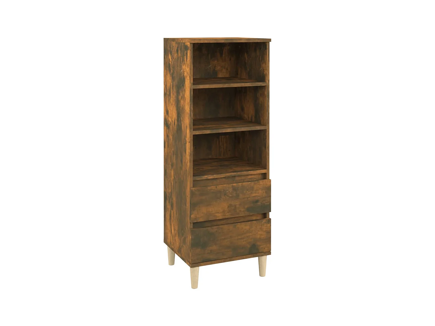 Credenza cassettiera cassettiera mobile contenitore organizer cucina soggiorno soggiorno alto 40 x 36 x 110 cm derivati ​​del legno marrone 02_0033352
