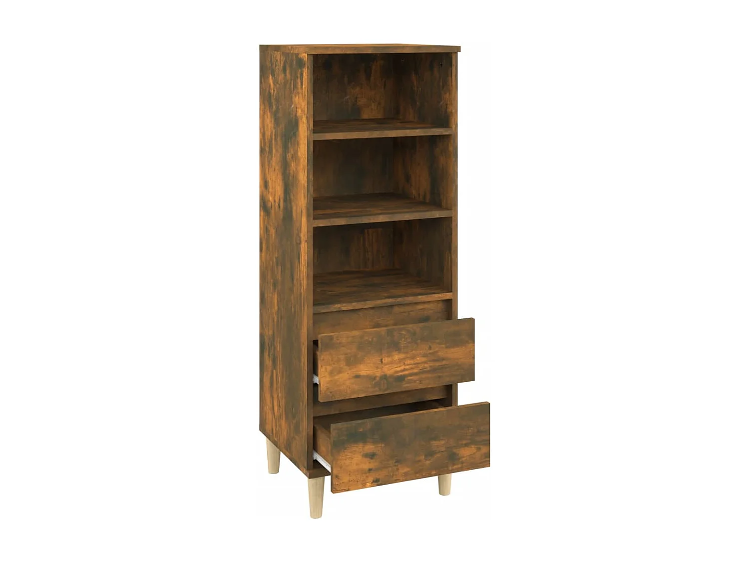 Credenza cassettiera cassettiera mobile contenitore organizer cucina soggiorno soggiorno alto 40 x 36 x 110 cm derivati ​​del legno marrone 02_0033352