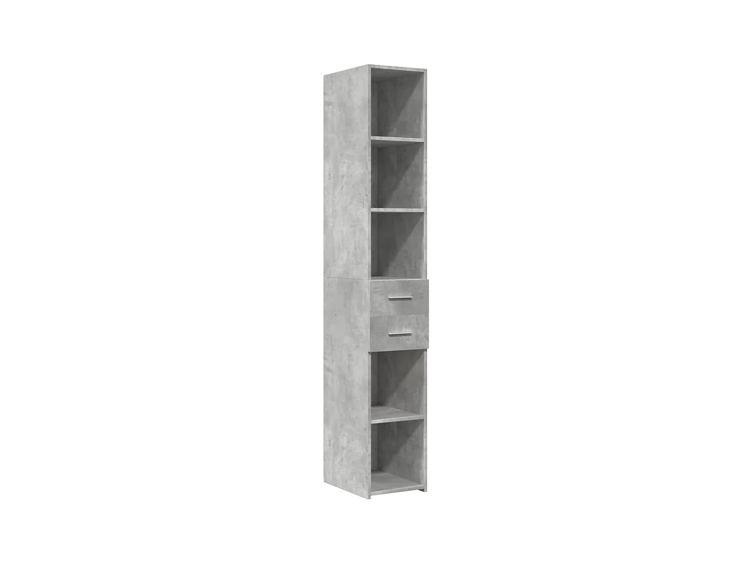 Aparador buffet cómoda armario mueble organizador cocina salón salón alto 30 x 42,5 x 185 cm madera contrachapada gris 02_0034237