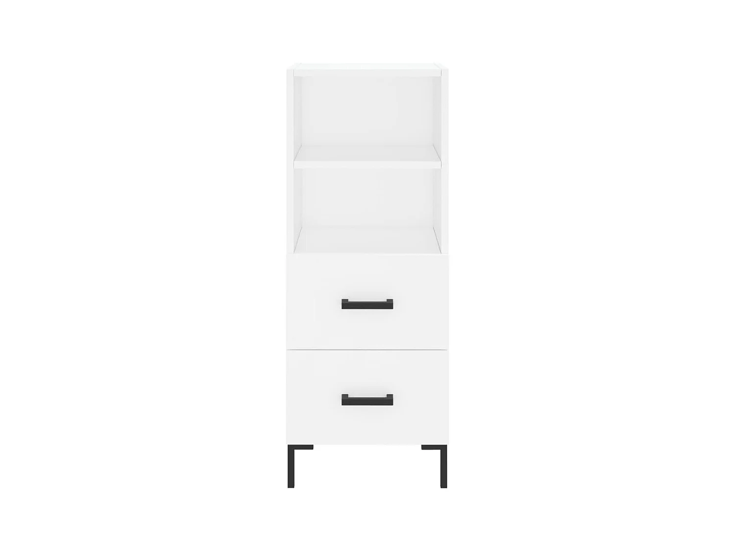 Credenza buffet cassettiera mobile contenitore organizer cucina soggiorno soggiorno alto 34,5 x 34 x 180 cm derivati ​​del legno bianco 02_0032331