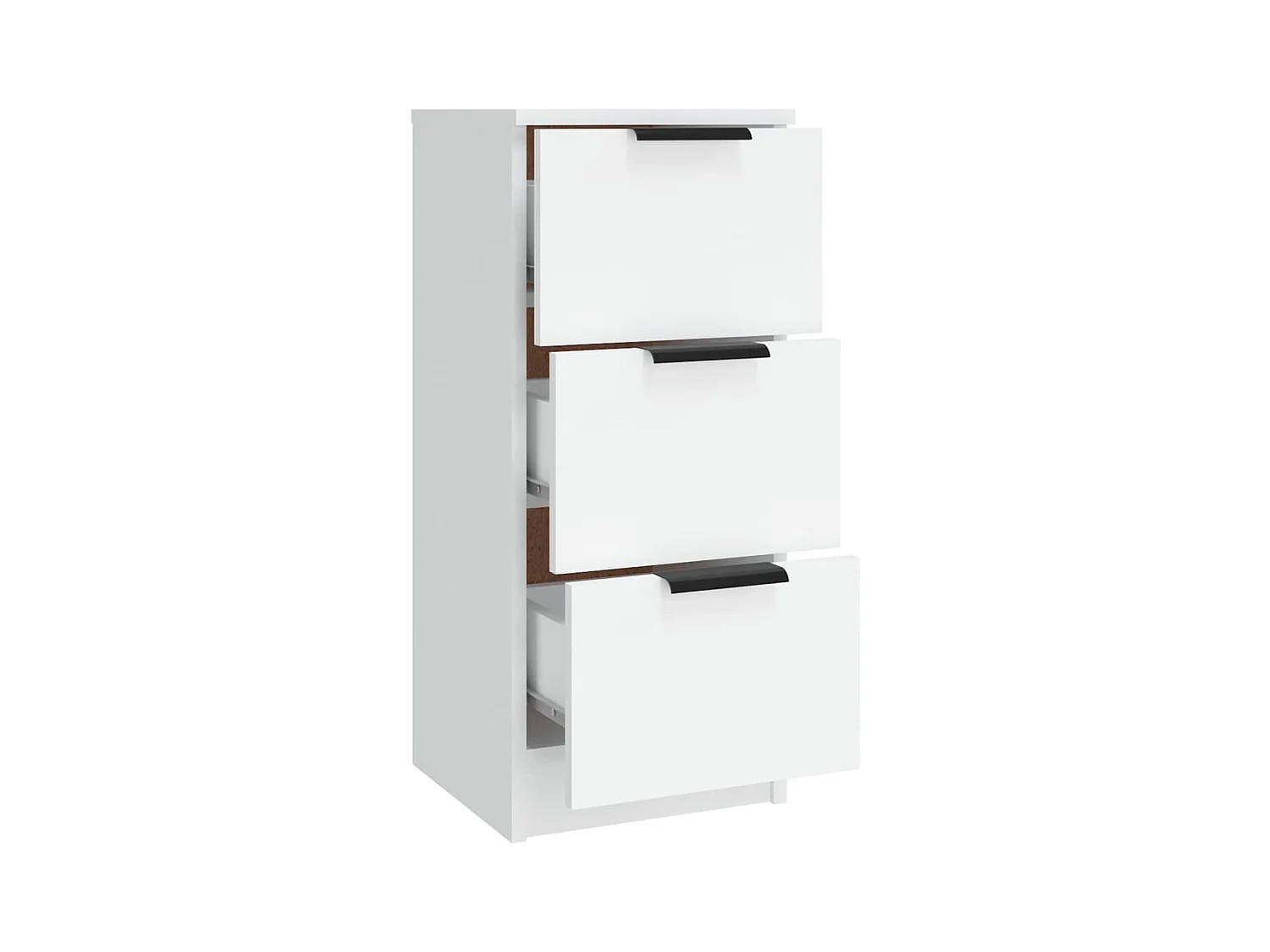 Credenza buffet cassettiera mobile contenitore organizer cucina soggiorno soggiorni 3 pz derivati ​​del legno bianco 02_0036996