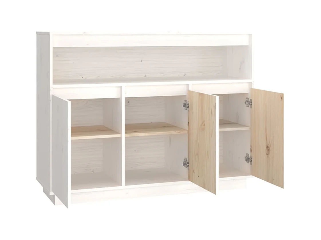 bahut commode armoire bois blanche 104.5 x 34 x 80 cm 02_0030182