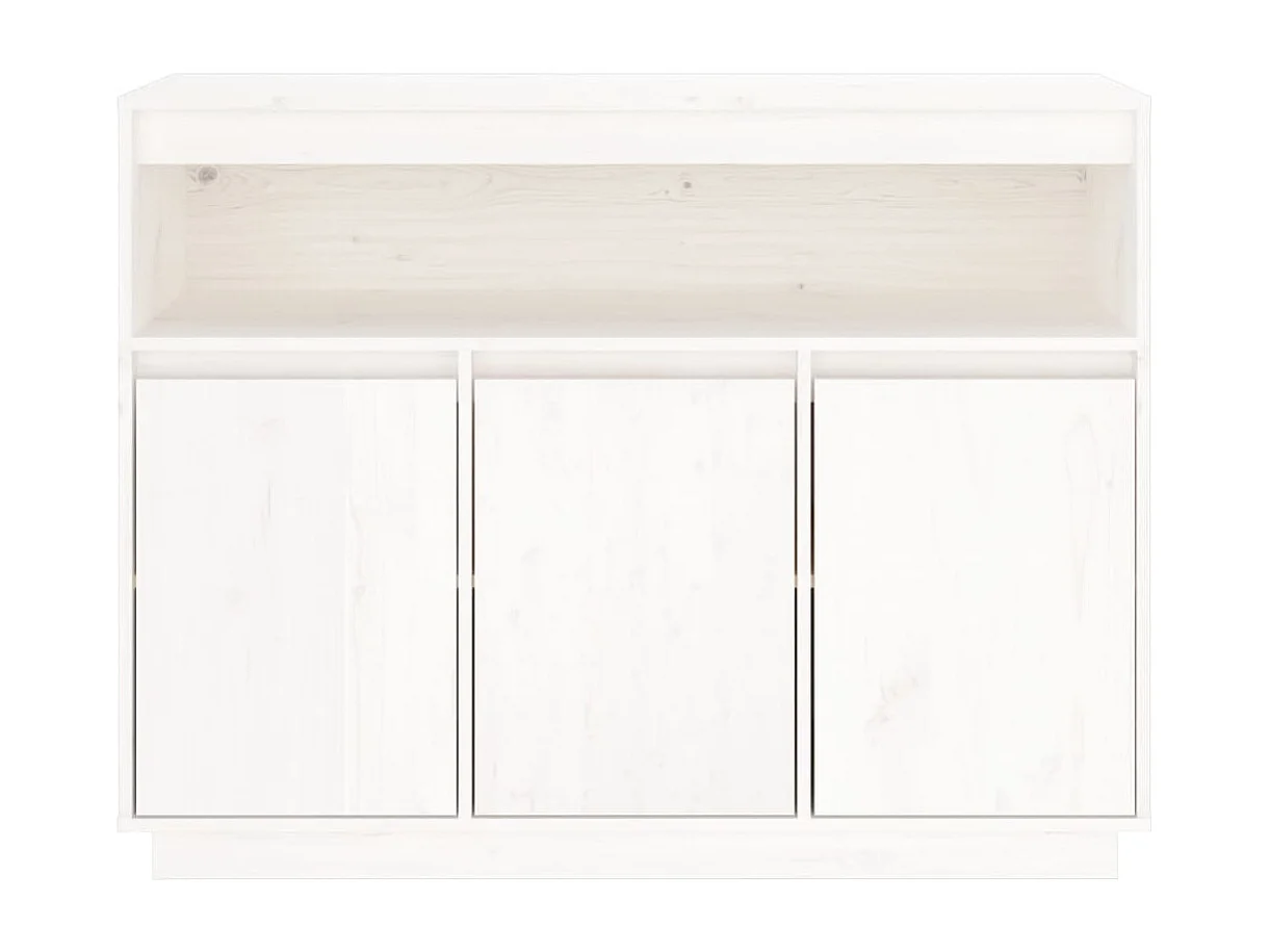 Buffet aparador cômoda armário organizador unidade cozinha sala sala 104,5 x 34 x 80 cm madeira maciça de pinho branco 02_0030182