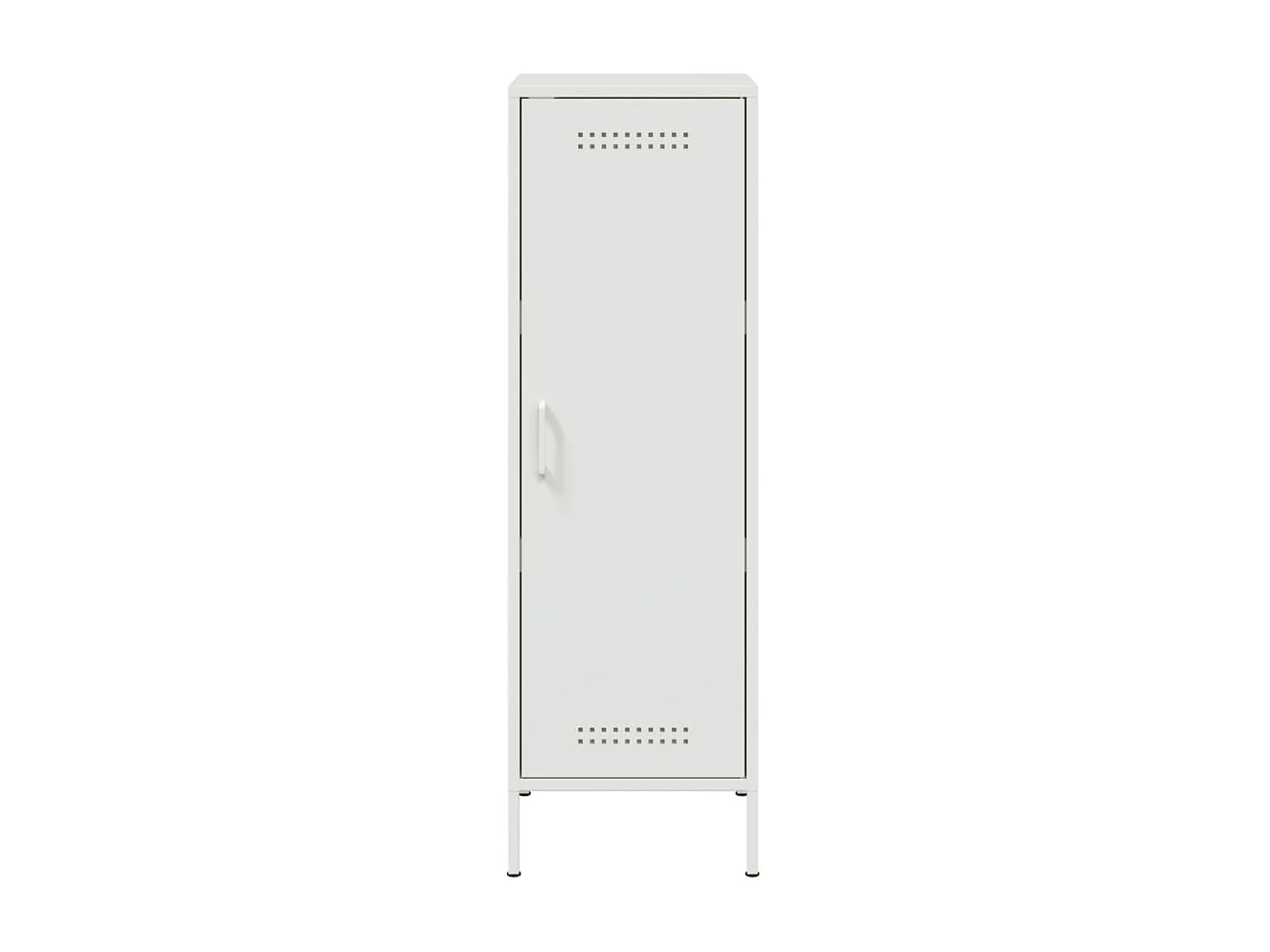 Credenza buffet cassettiera mobile contenitore organizer cucina soggiorno soggiorno alto 36 x 39 x 113 cm acciaio bianco 02_0032439