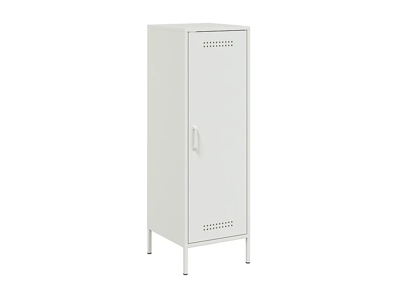 Credenza buffet cassettiera mobile contenitore organizer cucina soggiorno soggiorno alto 36 x 39 x 113 cm acciaio bianco 02_0032439