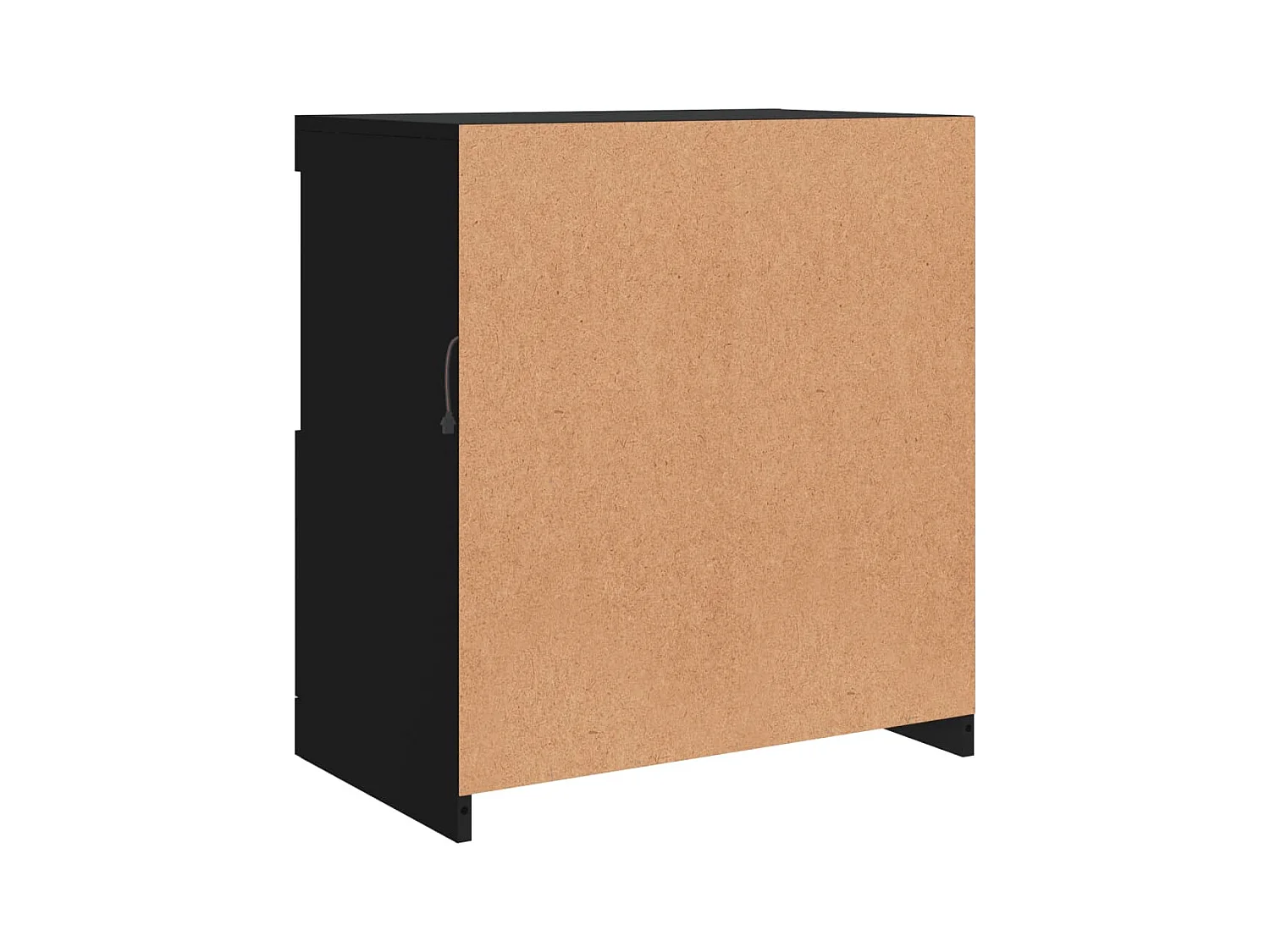 Buffet aparador cômoda armário organizador unidade cozinha sala sala com luzes LED 60,5 x 37 x 67 cm preto 02_0030042