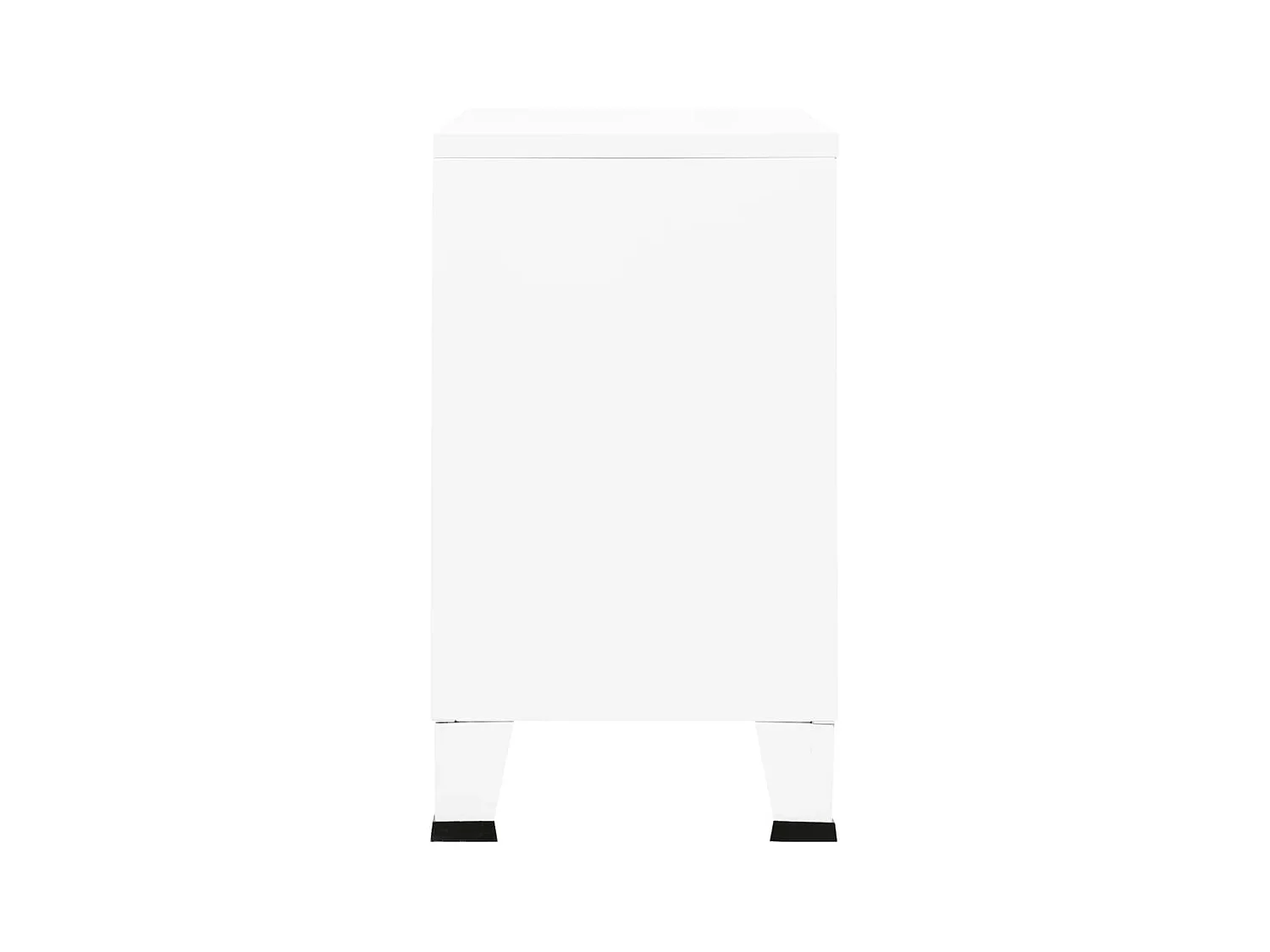 Credenza buffet cassettiera mobile contenitore organizer cucina soggiorno salotto industriale 105 x 35 x 62 cm metallo e vetro bianco 02_0035679