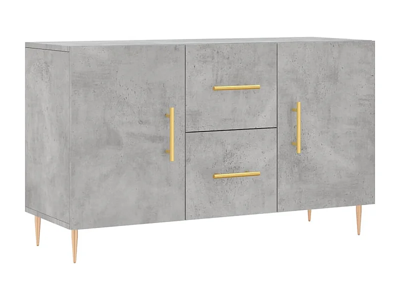 Aparador buffet cómoda mueble mueble de almacenaje organizador cocina salón salón 100 x 36 x 60 cm madera contrachapada gris 02_0031825