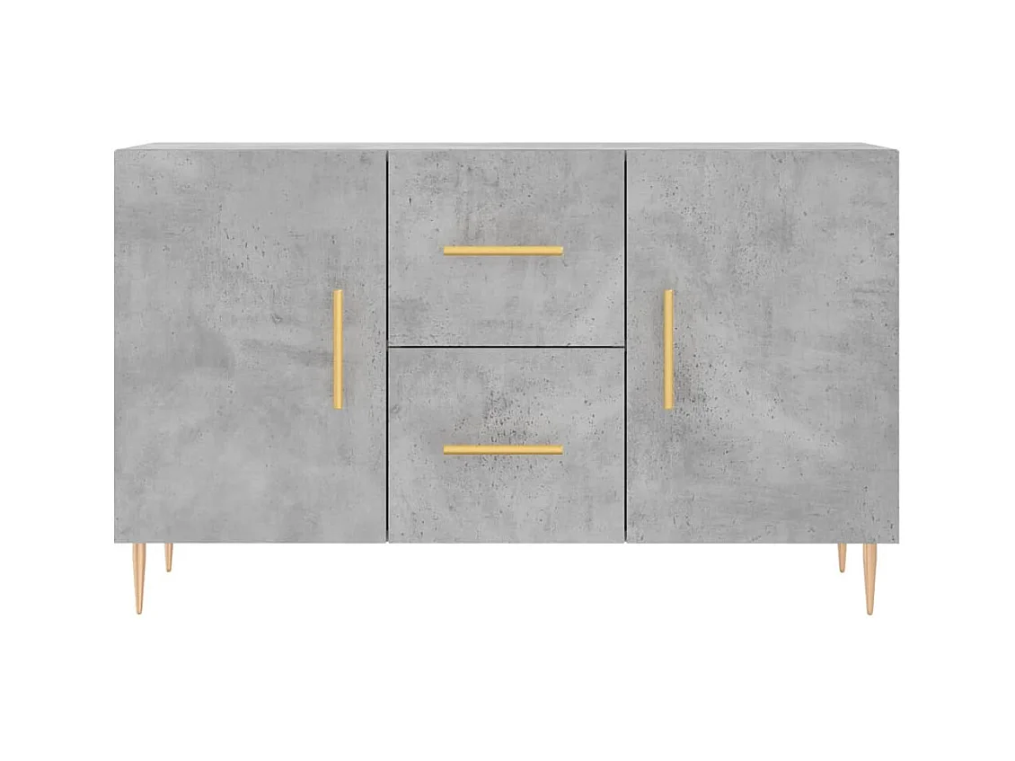 Aparador buffet cómoda mueble mueble de almacenaje organizador cocina salón salón 100 x 36 x 60 cm madera contrachapada gris 02_0031825